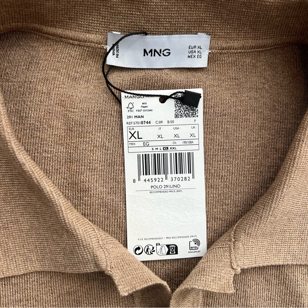 NWT Mango Camel Polo Shirt - Picture 2 of 7